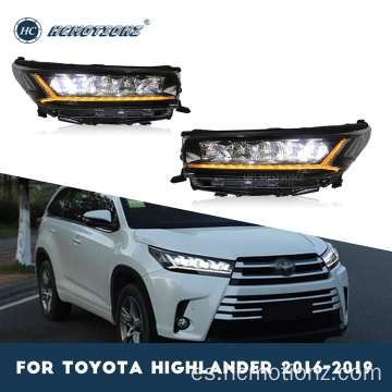 Hcmotionz 2016-2019 Toyota Highlander lideró los faros delanteros